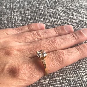 CZ diamond solitaire ring